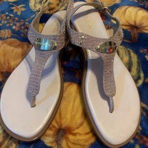 Rose Gold Michael Kors Thong Sandals
